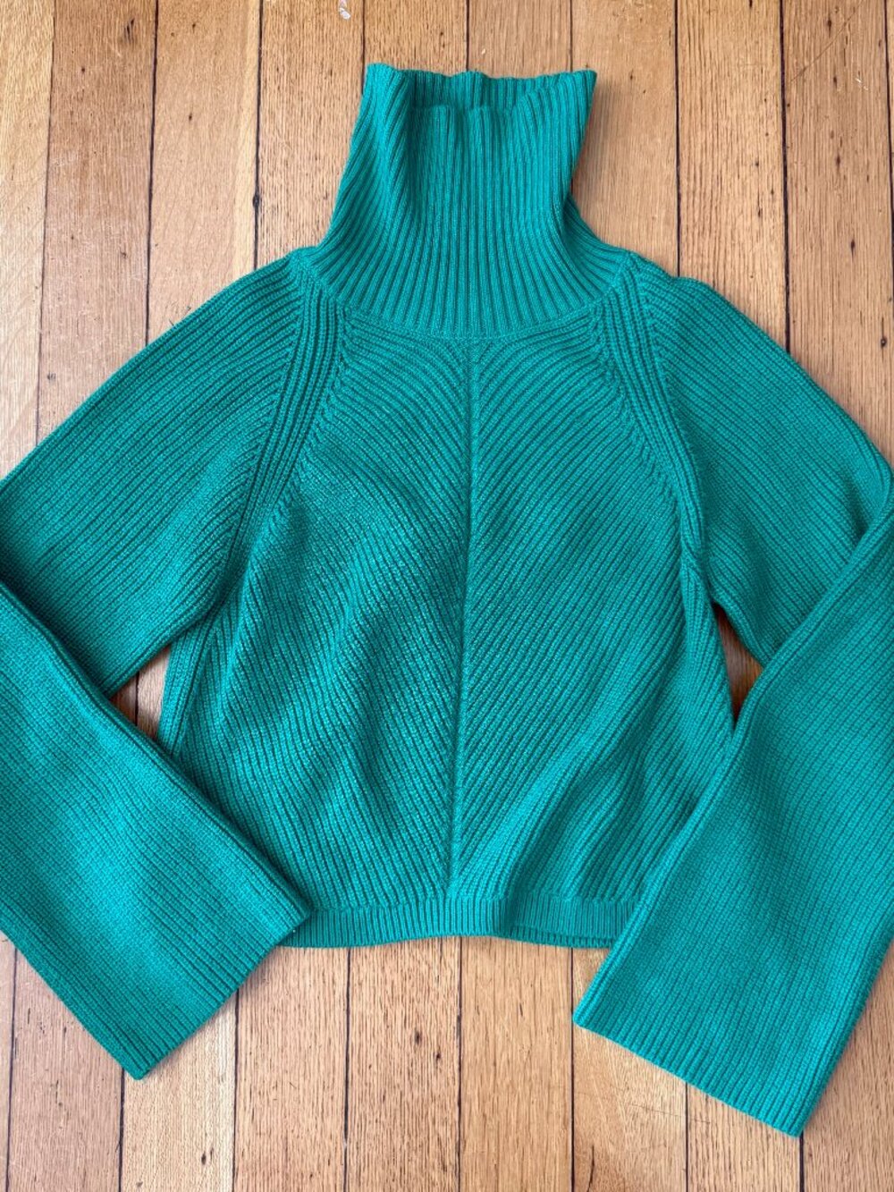 Anthropologie Maeve Emerald Green Turtleneck Sweater